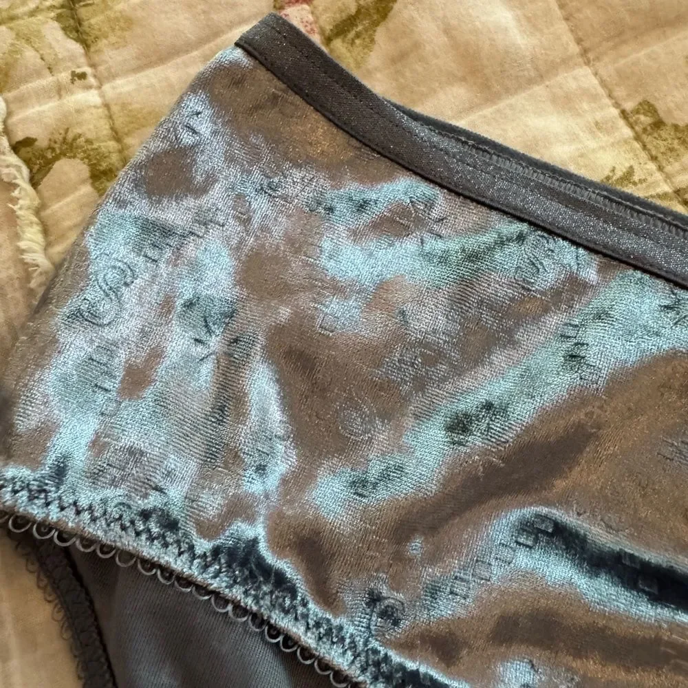 NWT Victorias Secret Sz XL Metallic Velvet Hipster Hip-hugger Panty